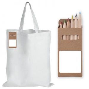 Colouring Cotton Bag with Pencils Colouring Cotton Bag with Pencils