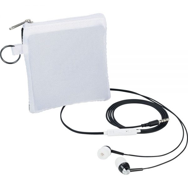 White and Black Earbuds