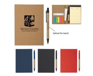 Notebook with Pen and Sticky Flags Notebook with Pen and Sticky Flags