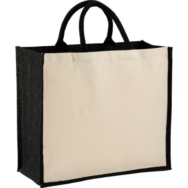 Metallic Jute and Cotton Shopper Tote Metallic Jute and Cotton Shopper Tote