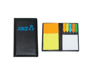 PU Leather Padfolio with Sticky Notes & Flags PU Leather Padfolio with Sticky Notes & Flags