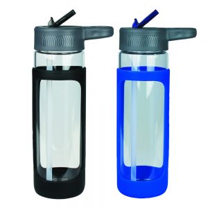 Sleeve Glass Bottle with Sipper Sleeve Glass Bottle with Sipper