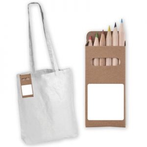 White Bag with Colouring Pencils White Bag with Colouring Pencils