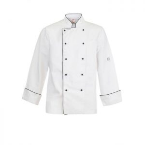 Long Sleeves - Executive Chefs Jacket With Piping Long Sleeves - Executive Chefs Jacket With Piping