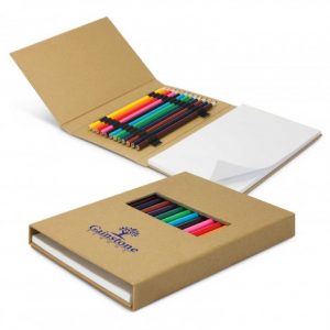Note Pad w/ Coloured Pencils Note Pad w/ Coloured Pencils