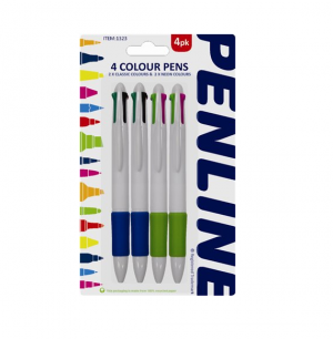 4 Coloured Pens 4 Coloured Pens