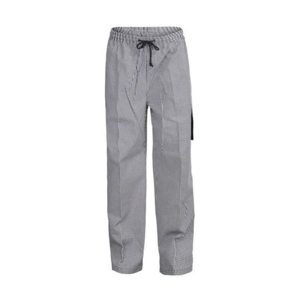Unisex Chefs Check Drawstring Cargo