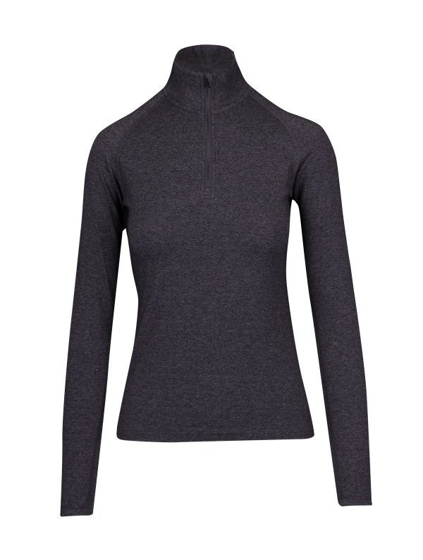 Ladies Heather Half Zip