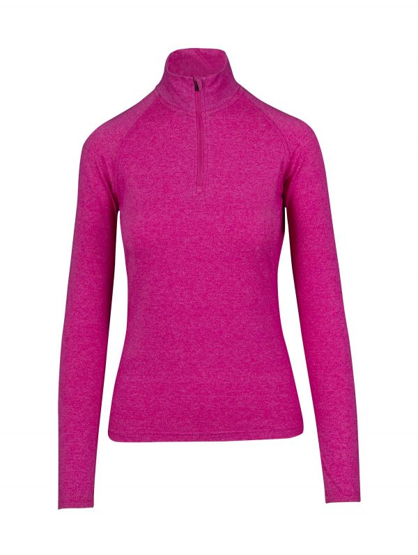 Ladies Heather Half Zip