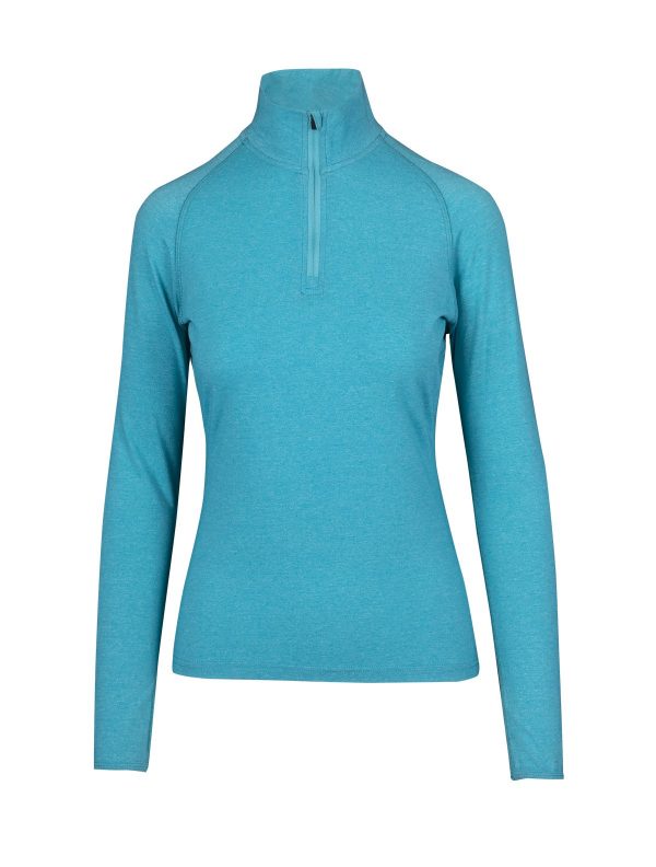 Ladies Heather Half Zip