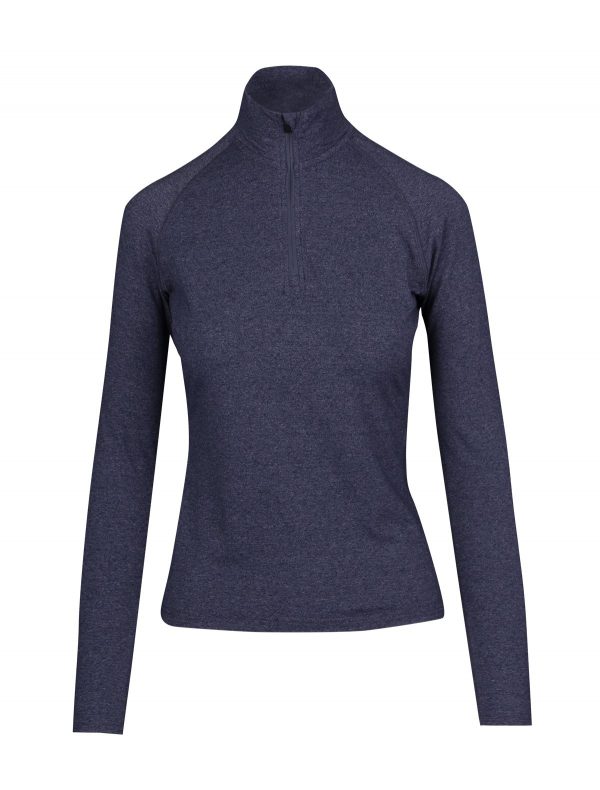 Ladies Heather Half Zip