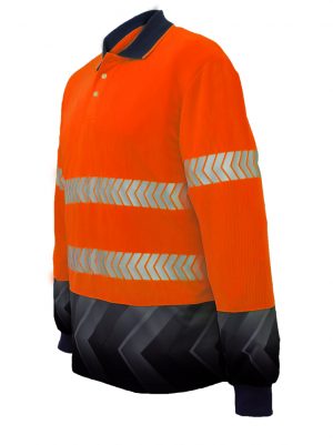 Unisex Hi-Vis L/S Reflective Polo Unisex Hi-Vis L/S Reflective Polo