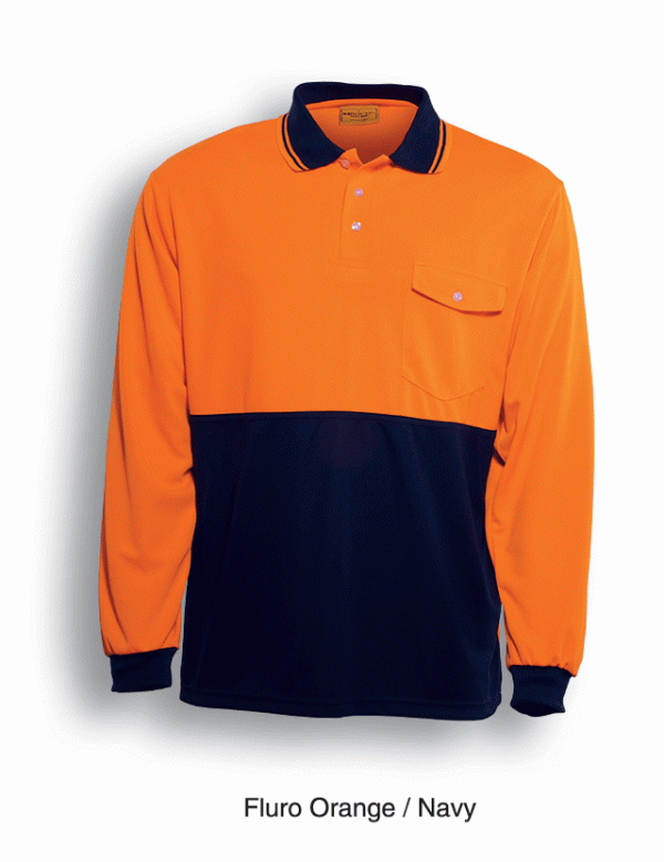 Unisex Hi-Vis Polo L/S Unisex Hi-Vis Polo L/S