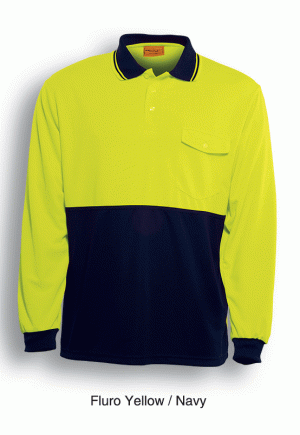 Unisex Hi-Vis Polo L/S Unisex Hi-Vis Polo L/S