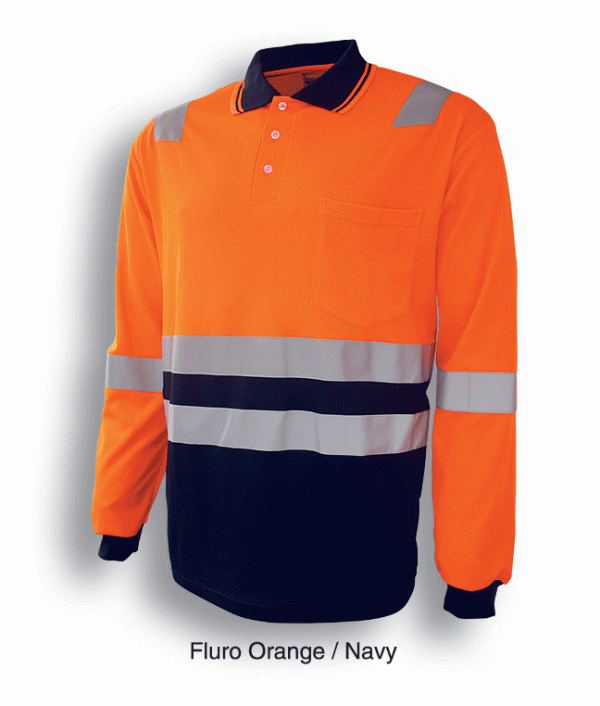Unisex Hi-Vis Back Polo With Reflective Tape Unisex Hi-Vis Back Polo With Reflective Tape