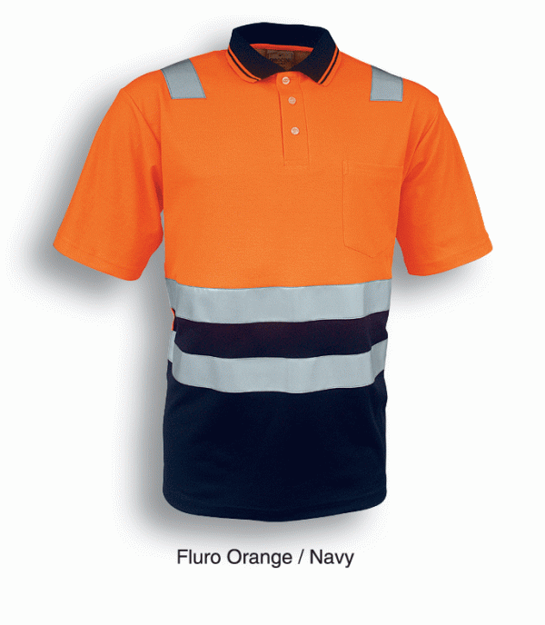 Unisex Hi-Vis Polo With Reflective Tape Unisex Hi-Vis Polo With Reflective Tape