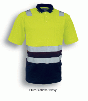 Unisex Hi-Vis Polo With Reflective Tape Unisex Hi-Vis Polo With Reflective Tape