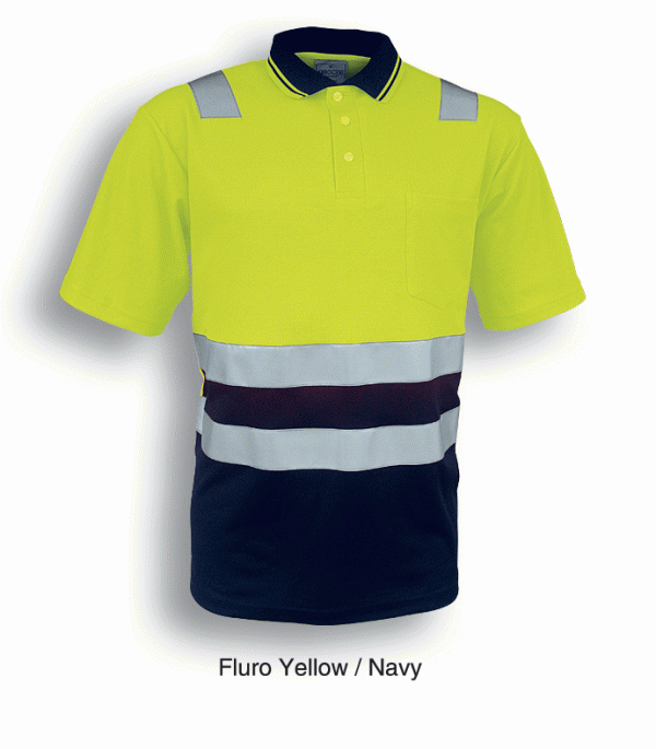Unisex Hi-Vis Polo With Reflective Tape Unisex Hi-Vis Polo With Reflective Tape