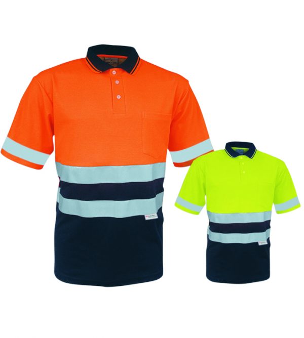 Unisex Hi-Vis Polo With Reflective Tape Unisex Hi-Vis Polo With Reflective Tape