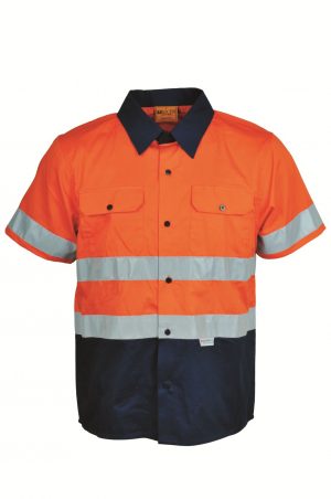 Unisex Hi-Vis S/S Shirt With Reflective Tape Unisex Hi-Vis S/S Shirt With Reflective Tape