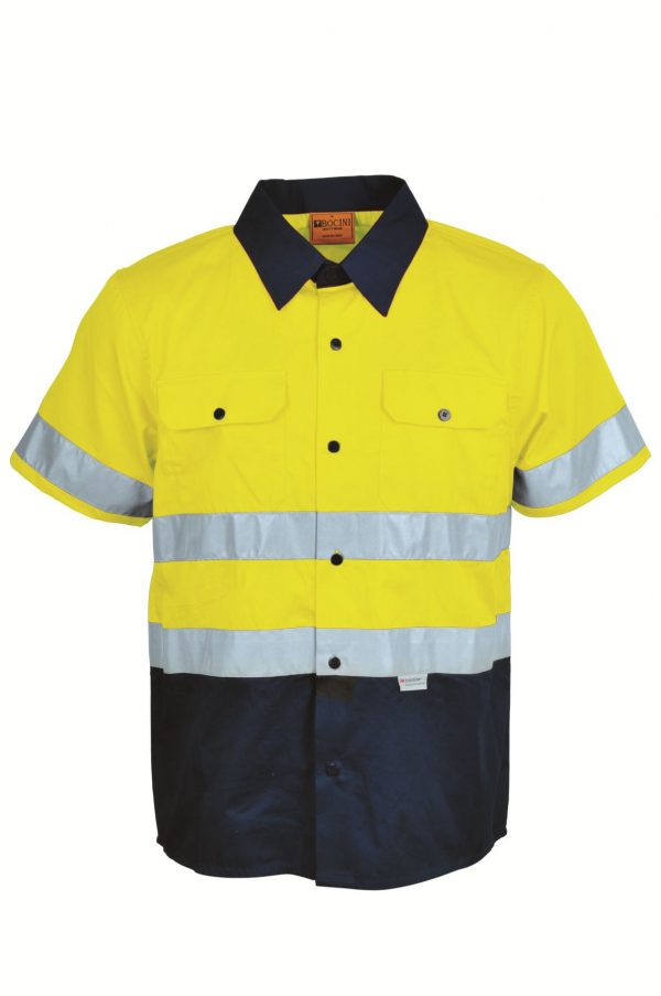 Unisex Hi-Vis S/S Shirt With Reflective Tape Unisex Hi-Vis S/S Shirt With Reflective Tape