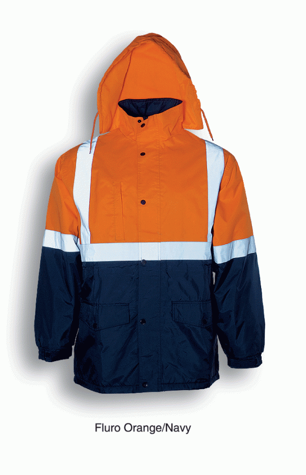 Unisex Hi-Vis Fleece Jacket With Reflective Tape Unisex Hi-Vis Fleece Jacket With Reflective Tape
