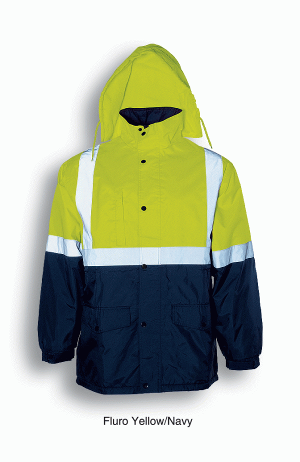 Unisex Hi-Vis Fleece Jacket With Reflective Tape Unisex Hi-Vis Fleece Jacket With Reflective Tape