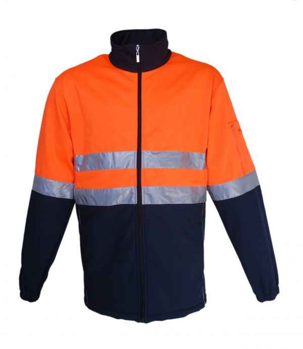 Unisex Hi-Vis Jacket With Reflective Tape Unisex Hi-Vis Jacket With Reflective Tape