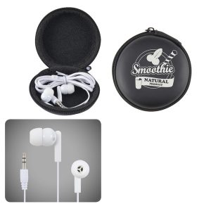 Wired Earbuds in Zippered Case Wired Earbuds in Zippered Case