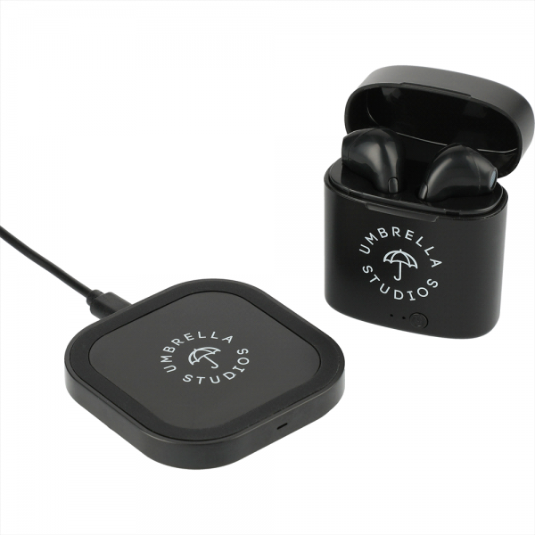 Earbuds & Wireless Charging Pad