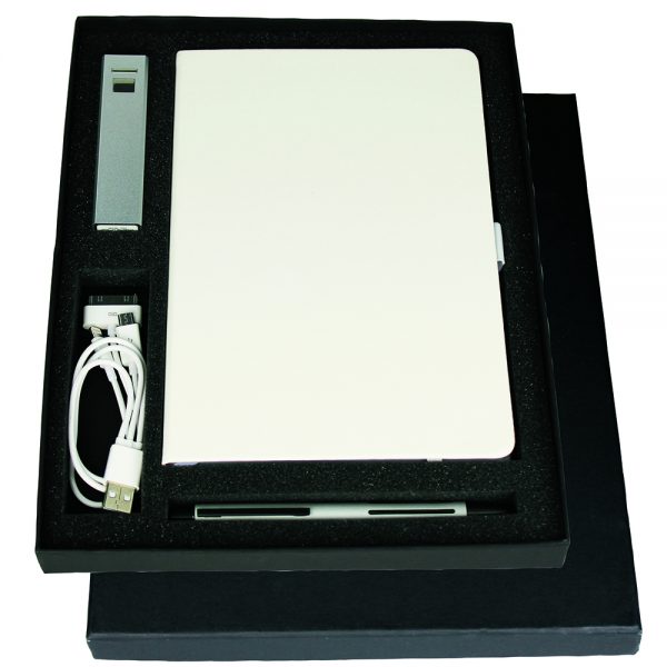 Gift Set with Journal, Charger & Pen Gift Set with Journal, Charger & Pen