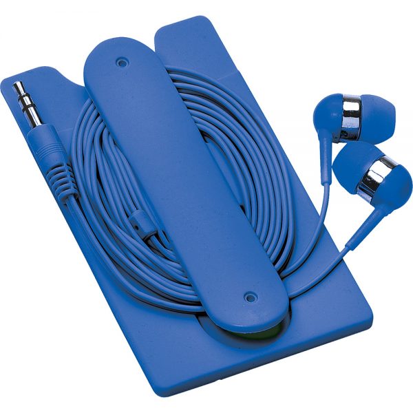 Silicone Card Wallet and Wired Earbuds Silicone Card Wallet and Wired Earbuds